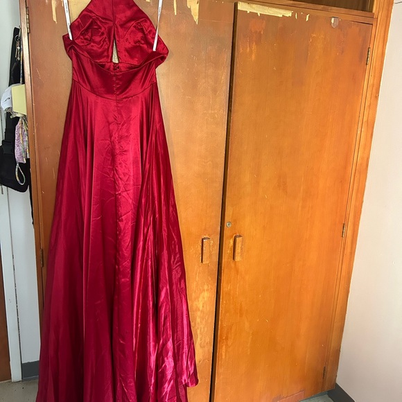 Sherri Hill Wine Red Dress - Picture 6 of 6